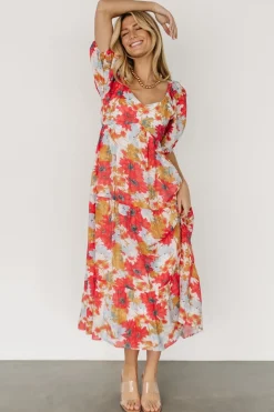 Baltic Born Denton Midi Dress | Red Multi
