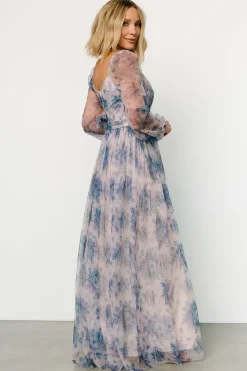 Baltic Born Desiree Tulle Maxi Dress | Natural + Slate Floral