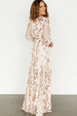 Baltic Born Destiny Sequin Maxi Dress | Rose Gold