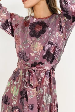 Baltic Born Destiny Sequin Maxi Dress | Lilac Floral