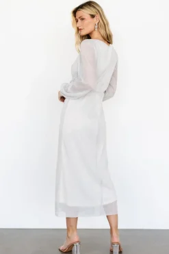 Baltic Born Devlyn Pleated Dress | Silver Shimmer
