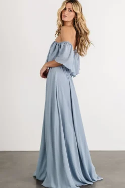 Baltic Born Diana Off Shoulder Maxi Dress | Light Blue