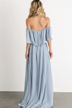 Baltic Born Diana Off Shoulder Maxi Dress | Light Blue