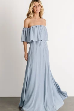 Baltic Born Diana Off Shoulder Maxi Dress | Light Blue