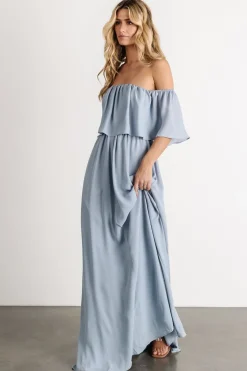 Baltic Born Diana Off Shoulder Maxi Dress | Light Blue