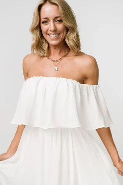 Baltic Born Diana Off Shoulder Maxi Dress | Off White
