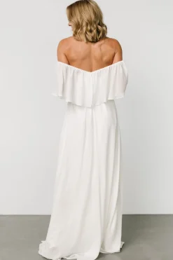 Baltic Born Diana Off Shoulder Maxi Dress | Off White