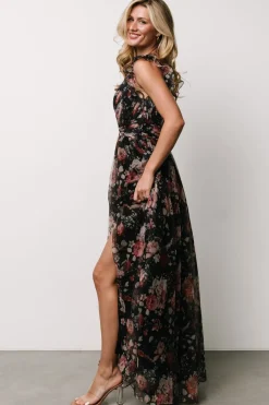 Baltic Born Dimitra Maxi Dress | Black Floral