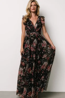Baltic Born Dimitra Maxi Dress | Black Floral