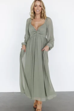 Baltic Born Dione Midi Dress | Dusty Olive