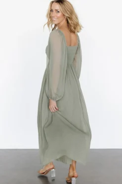 Baltic Born Dione Midi Dress | Dusty Olive