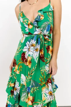 Baltic Born Dolores Ruffle Maxi Dress | Green Multi