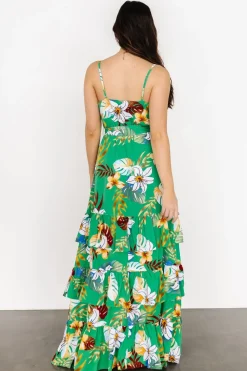 Baltic Born Dolores Ruffle Maxi Dress | Green Multi