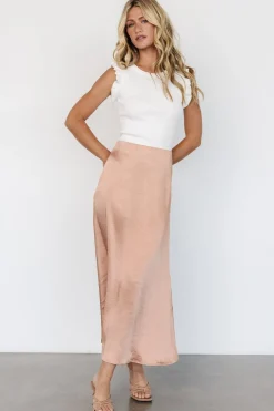 Baltic Born Dominga Satin Skirt | Light Copper