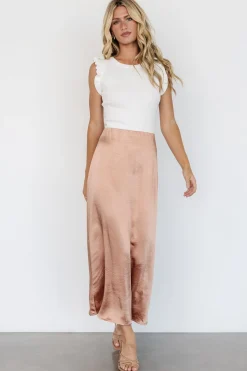 Baltic Born Dominga Satin Skirt | Light Copper