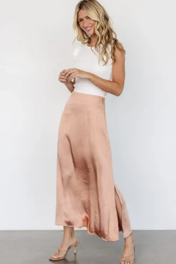 Baltic Born Dominga Satin Skirt | Light Copper