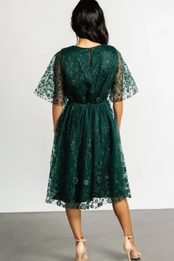 Baltic Born Duchess Tulle Dress | Dark Green Sparkle