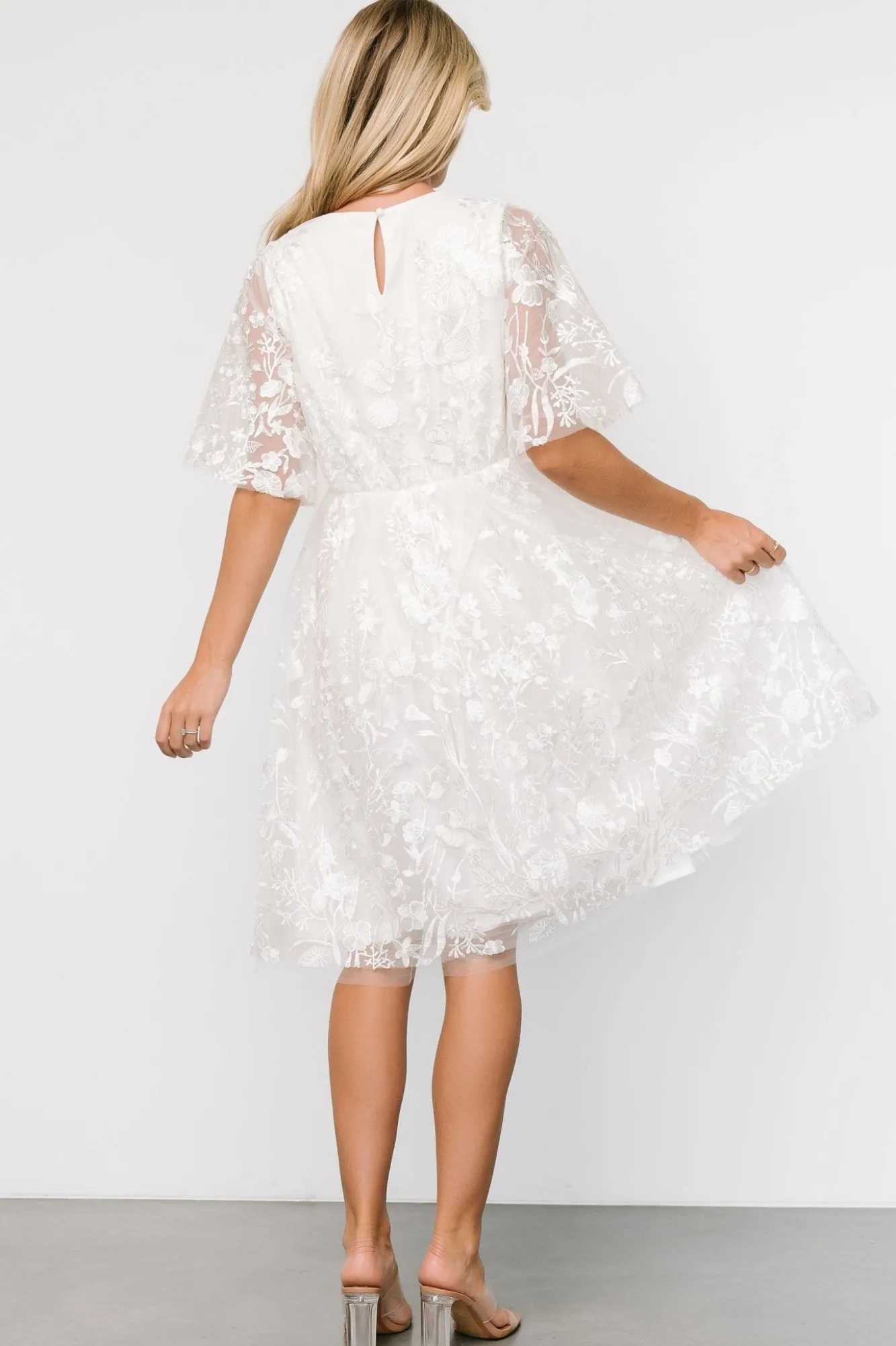 Baltic Born Duchess Tulle Dress | White Garden