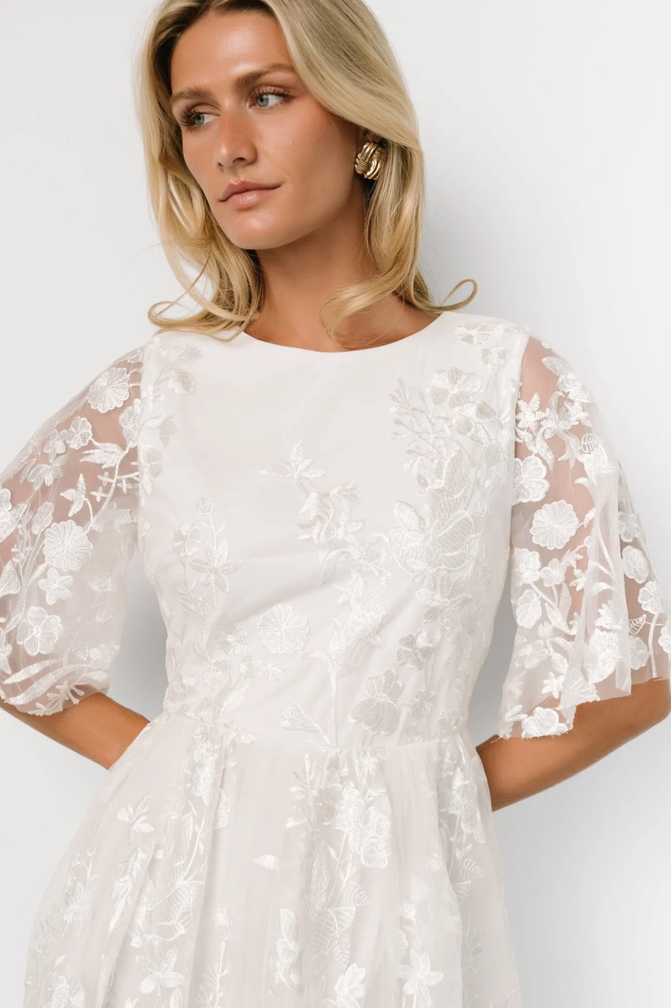 Baltic Born Duchess Tulle Dress | White Garden