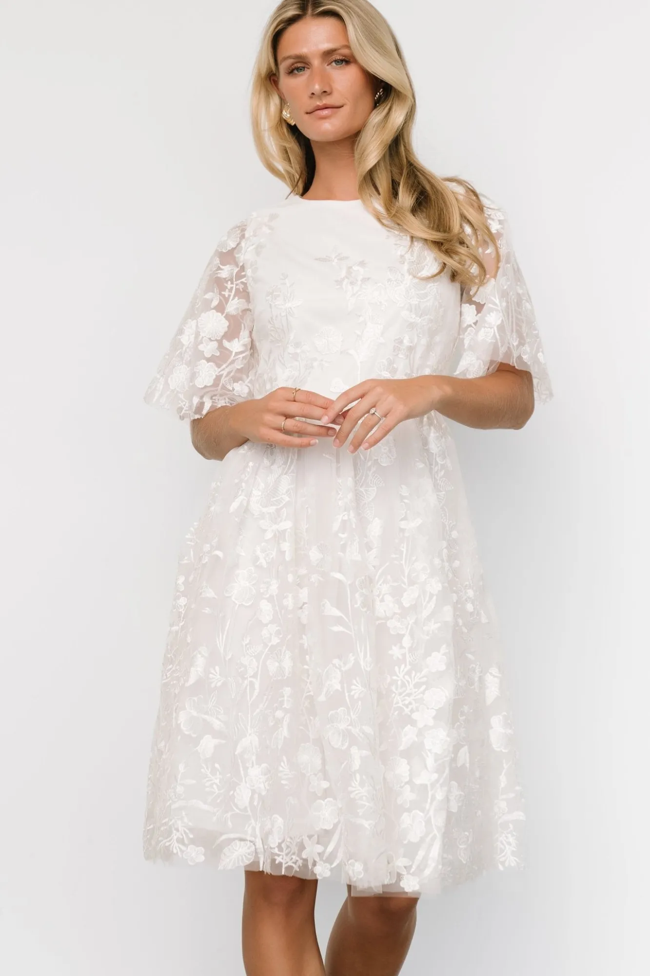 Baltic Born Duchess Tulle Dress | White Garden
