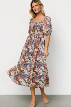 Baltic Born Eden Midi Dress | Black Multi Print