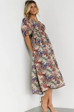 Baltic Born Eden Midi Dress | Black Multi Print