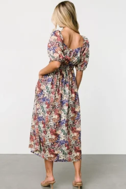 Baltic Born Eden Midi Dress | Black Multi Print