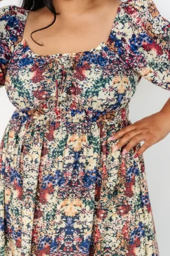 Baltic Born Eden Midi Dress | Black Multi Print
