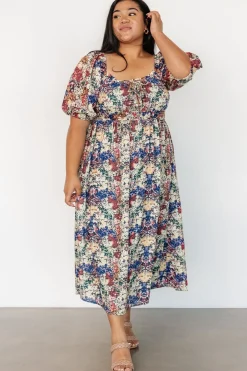 Baltic Born Eden Midi Dress | Black Multi Print