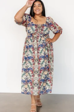 Baltic Born Eden Midi Dress | Black Multi Print