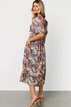 Baltic Born Eden Midi Dress | Black Multi Print