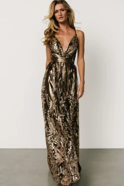 Baltic Born Eirena Sparkle Gown | Bronze + Gold