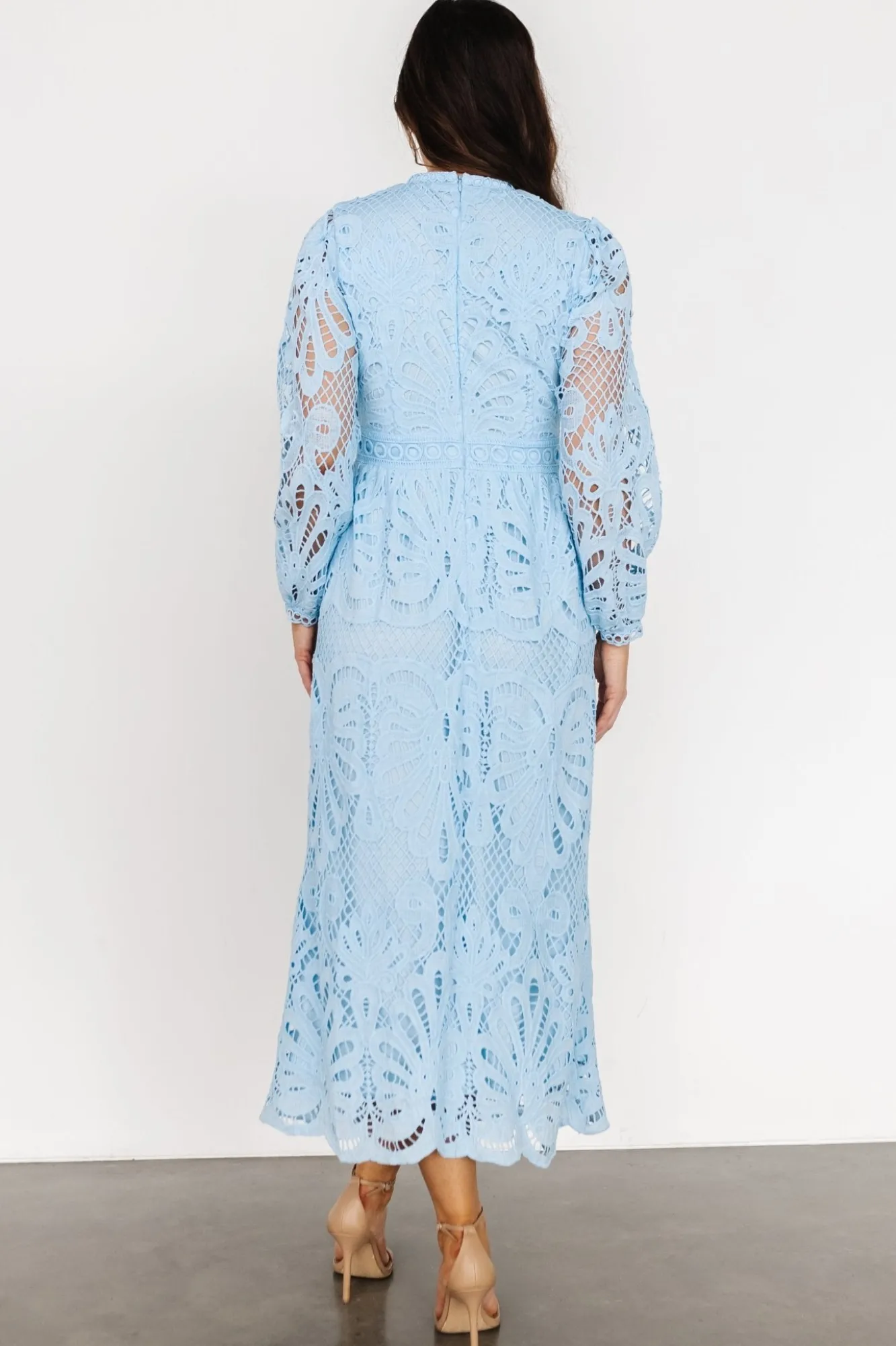 Baltic Born Eldora Lace Midi Dress | Light Blue