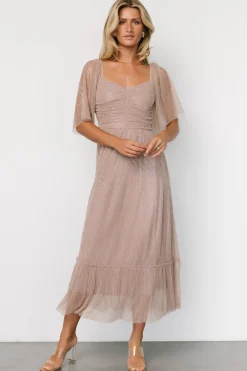 Baltic Born Elea Shimmer Dress | Vintage Rose