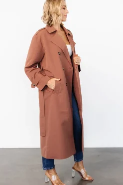 Baltic Born Elias Trench Coat | Warm Brown
