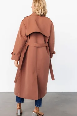 Baltic Born Elias Trench Coat | Warm Brown