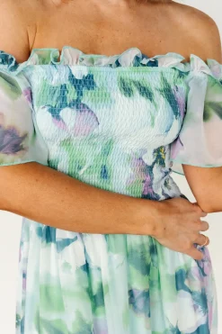 Baltic Born Elina Maxi Dress | Blue + Green Multi Floral