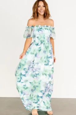 Baltic Born Elina Maxi Dress | Blue + Green Multi Floral