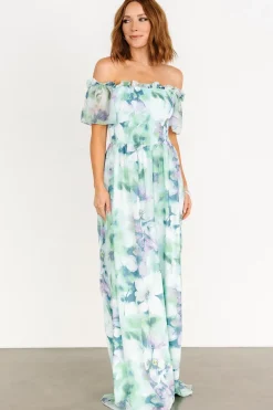 Baltic Born Elina Maxi Dress | Blue + Green Multi Floral