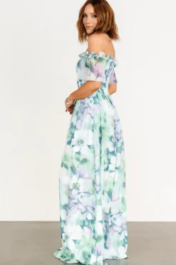 Baltic Born Elina Maxi Dress | Blue + Green Multi Floral