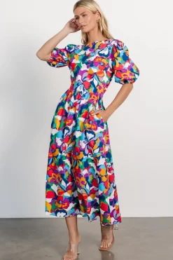 Baltic Born Elisa Open Back Dress | Multi Print