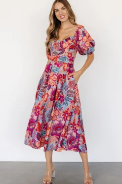 Baltic Born Elisha Midi Dress | Blue + Multi Floral