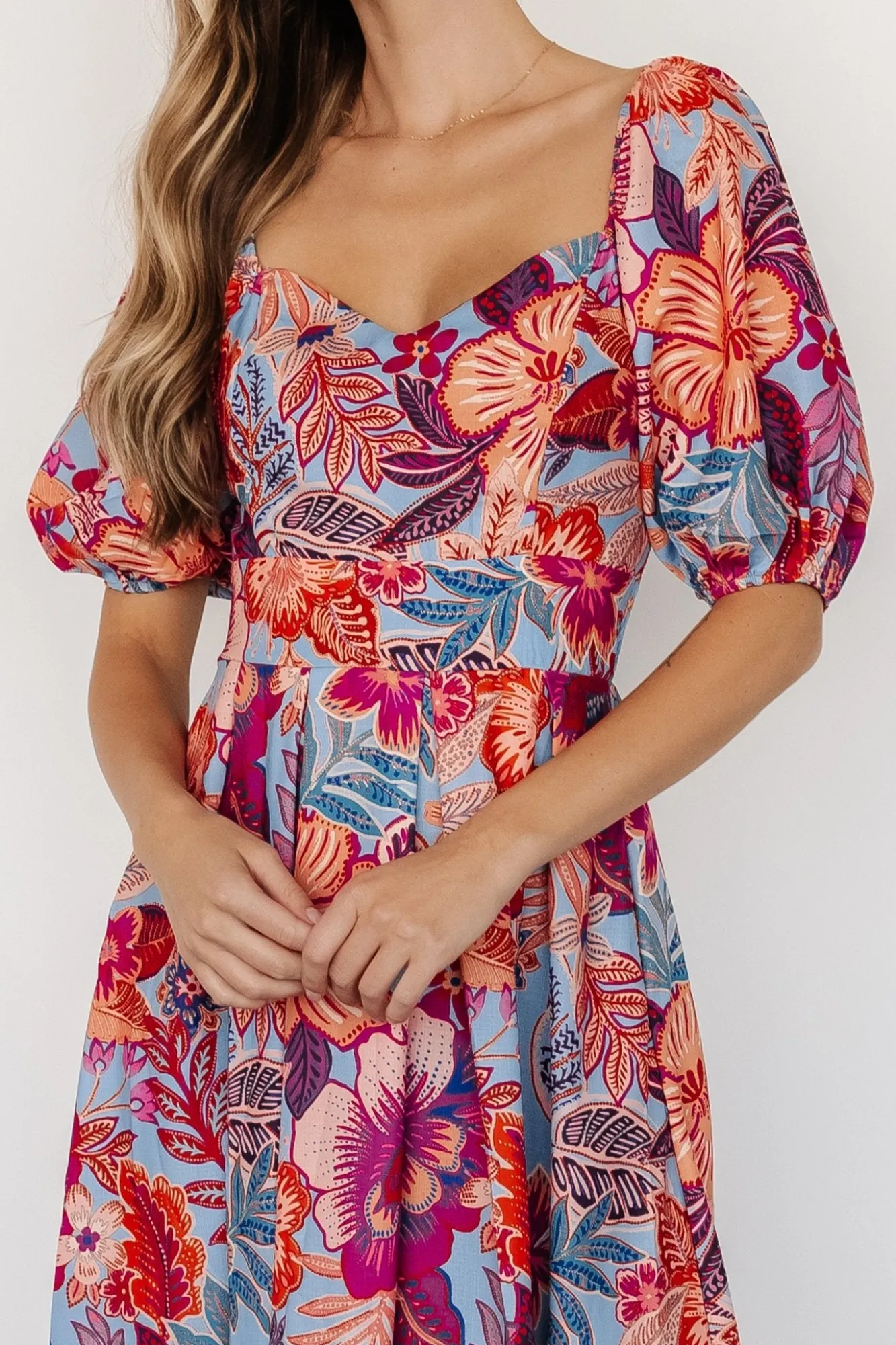 Baltic Born Elisha Midi Dress | Blue + Multi Floral