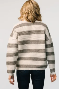 Baltic Born Ellington Knit Sweater | Cream + Gray