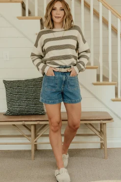 Baltic Born Ellington Knit Sweater | Cream + Gray