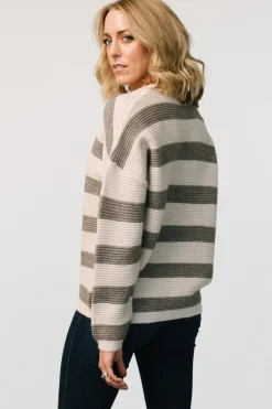 Baltic Born Ellington Knit Sweater | Cream + Gray