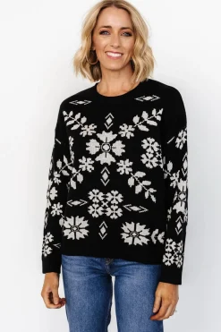 Baltic Born Elsa Sweater | Black + Off White