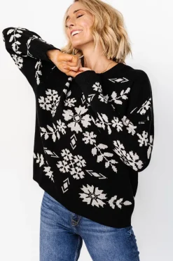 Baltic Born Elsa Sweater | Black + Off White