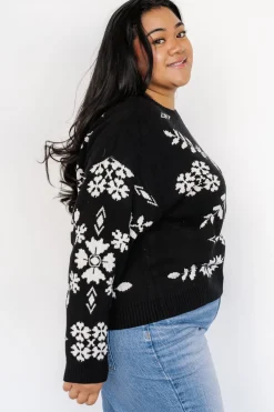 Baltic Born Elsa Sweater | Black + Off White
