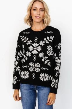 Baltic Born Elsa Sweater | Black + Off White